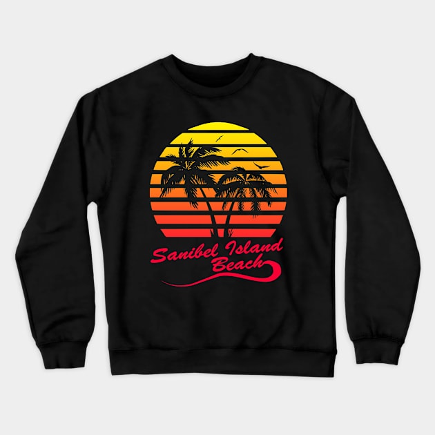 Sanibel Island Beach Crewneck Sweatshirt by Nerd_art